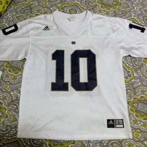 Notre Dame, Fighting Irish, White Home Football Game Jersey in Large #10.